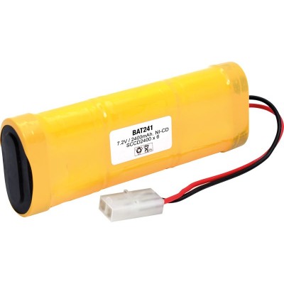 Pack de Batería de 7.2V/2400mAh Ni-CD - SCCD2400 x 6, Racing Pack, conector macho Tamiya