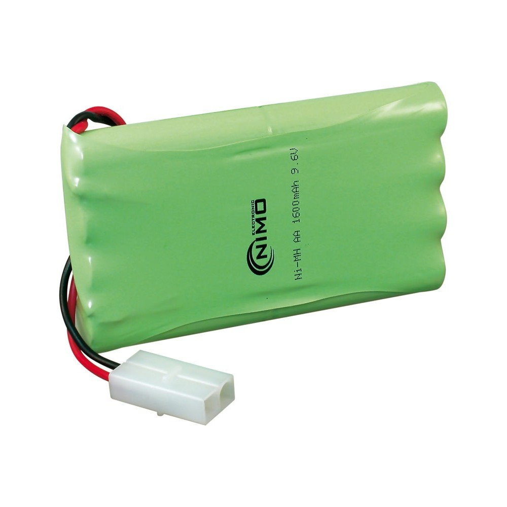 Pack de Batería de 9.6v/1600mAh NI-MH - AA x 8, Racing, Conector macho Tamiya Pack de Batería de 9.6v/1600mAh NI-MH - AA x 8, Racing, Conector macho Tamiya