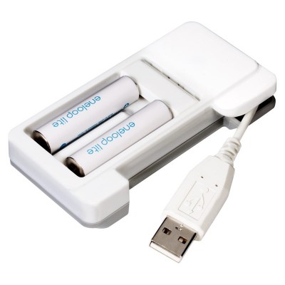 Cargador de baterías AAA/AA por USB -Ni-Cd/NI-MH de Sanyo -  NC-MDU01