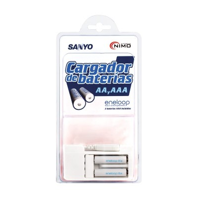 Cargador de baterías AAA/AA por USB - Ni-Cd/NI-MH de Sanyo - NC-MDU01