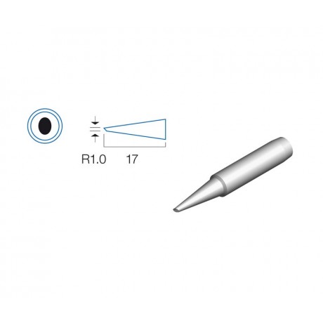 Punta biselada de repuesto para soldador HRV6152/3/4- 5SS-200-IRON bisel 1,0mm - 5SI-216N-BC