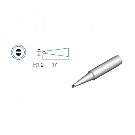 Punta plana de repuesto para soldador HRV6152/3/4 - 5SS-200-IRON plana 1,2mm - 5SI-216N-1.2D