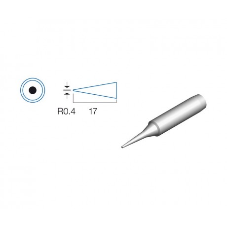 Punta redonda de repuesto para soldadores HRV6154 - HRV6654 - 5SS-200-IRON-9SS-900-SI redonda 0,4mm - 5SI-216N-I