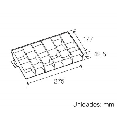 Caja clasificadora con 16 departamentos ajustables en Polipropileno de Proskit -  103-132D