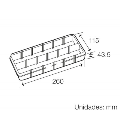 Caja clasificadora con 12 departamentos ajustables de Proskit - 203-132F