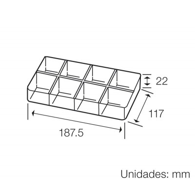 Caja clasificadora con 8 departamentos de Proskit - SB-1912