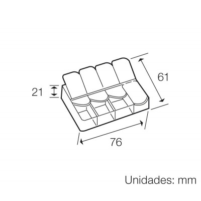 Caja clasificadora de 8 departamentos con tapas individuales de Proskit - 903-133S