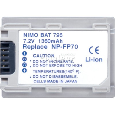 Batería de Ion-Litio para cámara SONY NPFP70 de Nimo 