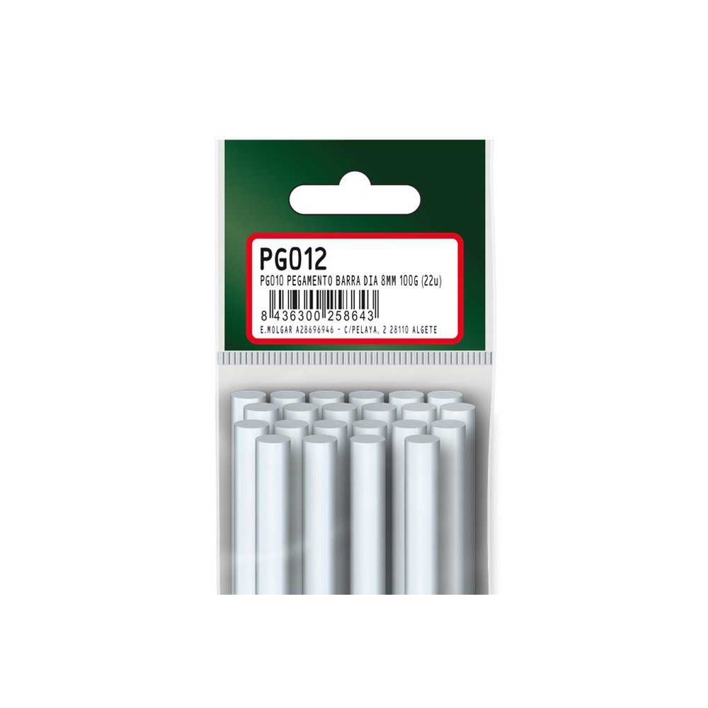 Barra pegamento 8,0mm de diámetro de 100g - PG012 Barra pegamento 8,0mm de diámetro de 100g - PG012