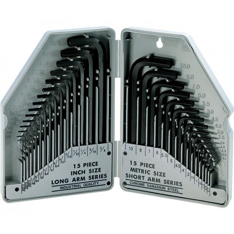 Estuche-Juego completo de llaves allen hexagonale (30) de Proskit - 8PK-027