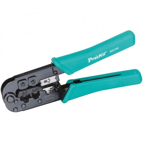 Crimpadora para conectores Modulares  RJ11, RJ12, RJ45 de Proskit - 808-376H