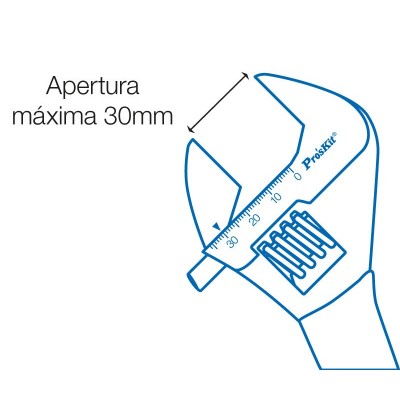 Llave inglesa de 250mm(10") de Proskit - HW-010