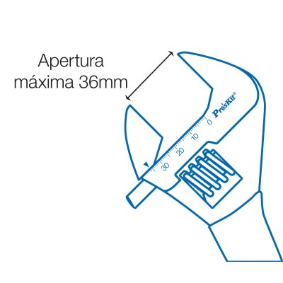 Llave inglesa de 300mm(12") de Proskit - HW-012