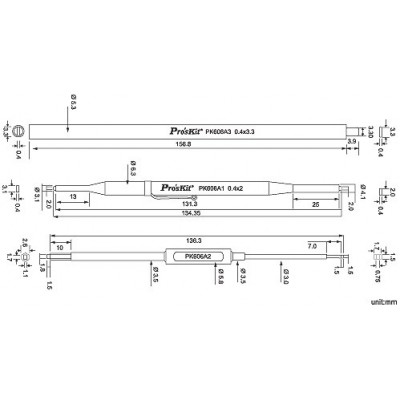 Set de trimadores anti-estáticos de Proskit - 1PK-606A