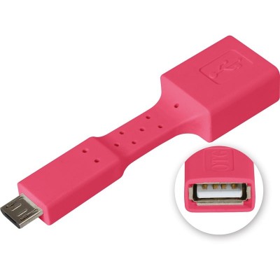 Adaptador flexible OTG micro USB para dispositvos móviles en colores de Nimo - CON516