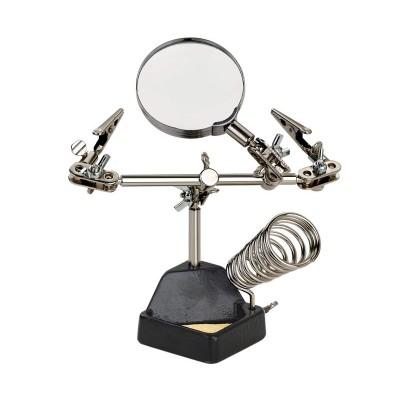 Soporte de soldador con lupa y pinzas de manos libres - HRV7570