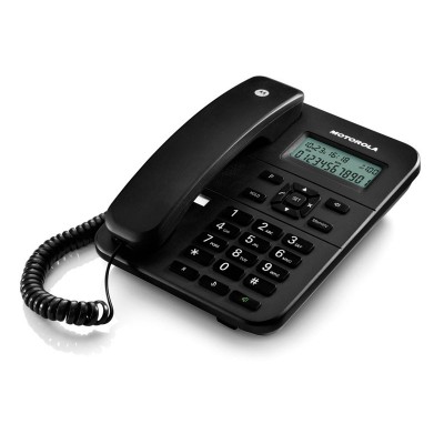 Teléfono de sobremesa negro con pantalla, memorias y manos libres MOTOROLA - TELF065N