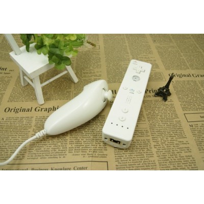 Conjunto-Set de WIIMOTE Y NUNCHAKO Blanco para wii - 310002