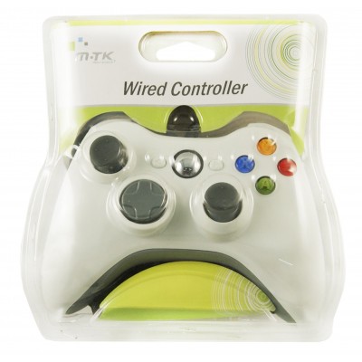 Mando Ergonómico con Cable para XBOX 360 con cable Blanco - 356005