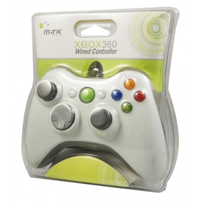 Mando Ergonómico con Cable para XBOX 360 con cable Blanco - 356005