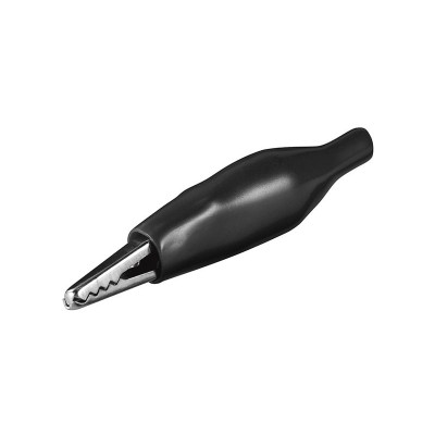 Conector Pinza de cocodrilo negra 48mm CON611