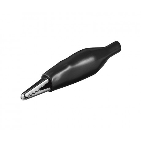Conector Pinza de cocodrilo negra 48mm CON611