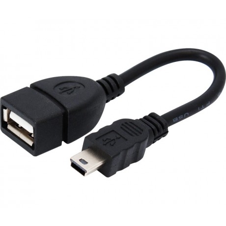 Cable adaptador USB A Hembra a mini USB macho. OTG (móviles) - WIR904