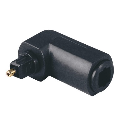 Conector acodado Toslink macho a toslink hembra - CON264