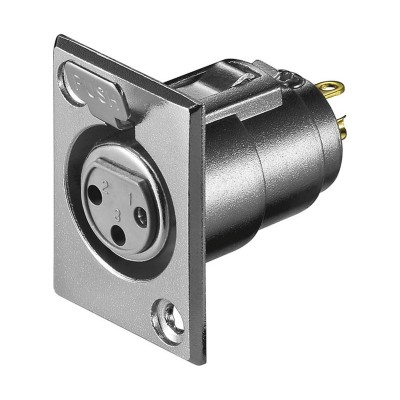 Conector canon-XLR hembra de chasis 3 pines de Nimo - CON644