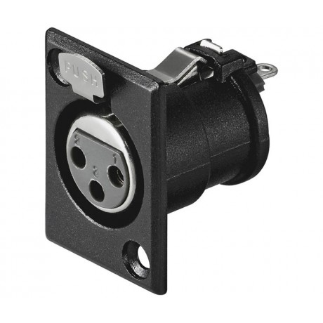 Conector canon-XLR hembra de chasis 3 pines de Nimo - CON645