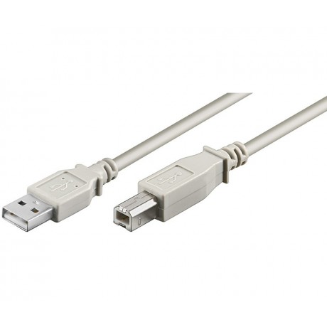 Conexión USB macho - macho 2.0 certificada "A" - "B" de 2 metros de Nimo - WIR070