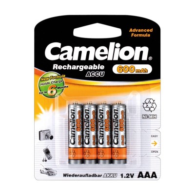 Batería AAA/RC03 recargable cilíndrica NI-MH 600mAh de Camelion - BAT440