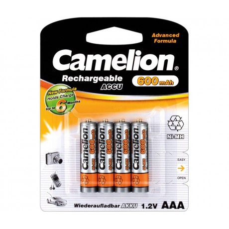 Batería AAA/RC03 recargable cilíndrica NI-MH 600mAh de Camelion - BAT440