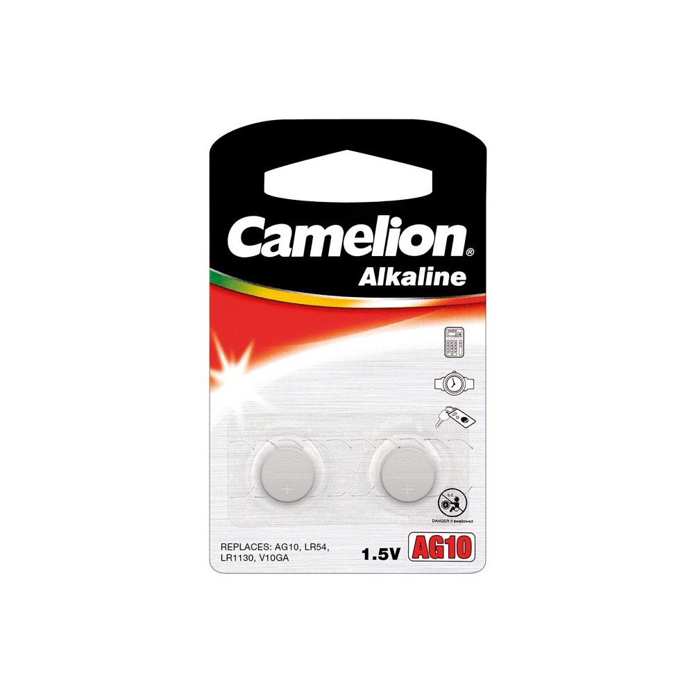 Pila alcalina de botón AG10, LR54 de Camelion - PAL178