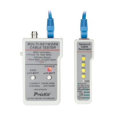 Testeador Multicomprobador universal de redes y BNC de Proskit - 3PK-NT007