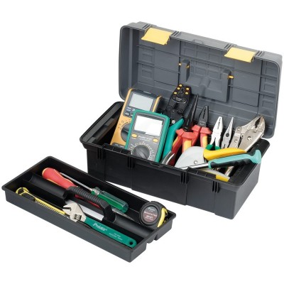 Caja de herramientas clásica para el taller, artesanía, hogar, ocio u otras aplicaciones de Polipropileno de Proskit - SB-3218