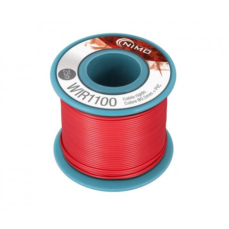 Rollo de Cable rígido 0.5mm, carrete 25m - WIR1100