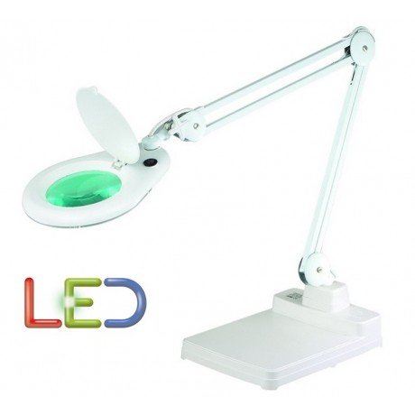 Lupa Articulada de LED para Taller, Oficina, Estetica, Tatuaje, con soporte sobre mesa - L03003LED