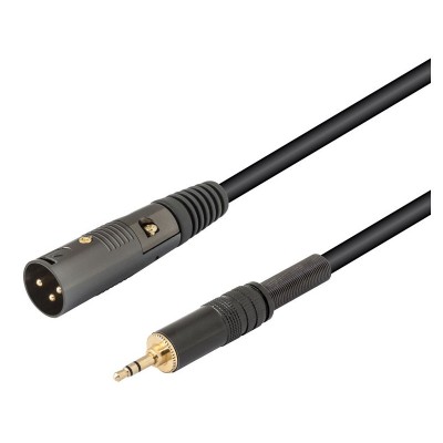 Conexión Profesional XLR-Canon macho a Jack macho estéreo 3,5mm 5.00m - WIR387