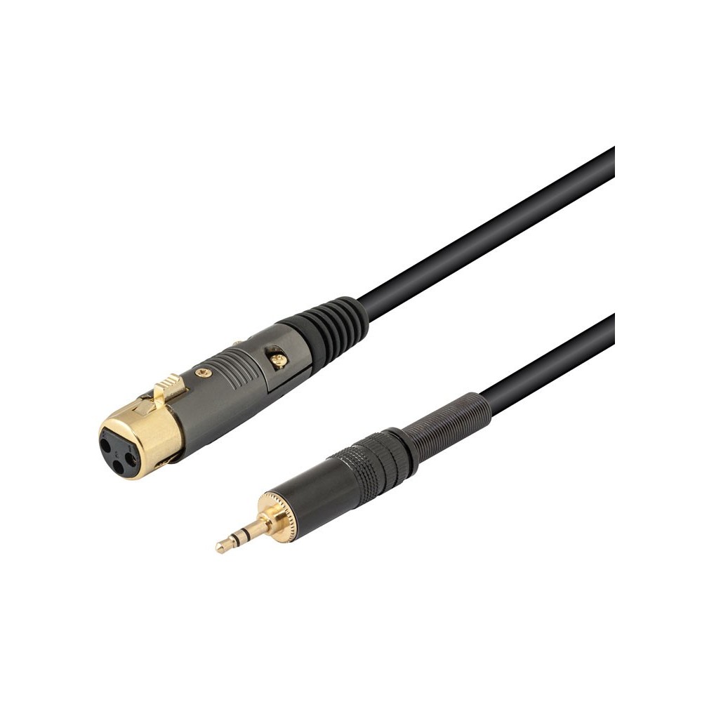 Conexión Profesional XLR-Canon hembra a Jack macho estéreo 3,5mm .00m de Nimo - WIR388 Conexión Profesional XLR-Canon hembra a Jack macho estéreo 3,5mm .00m de Nimo - WIR388