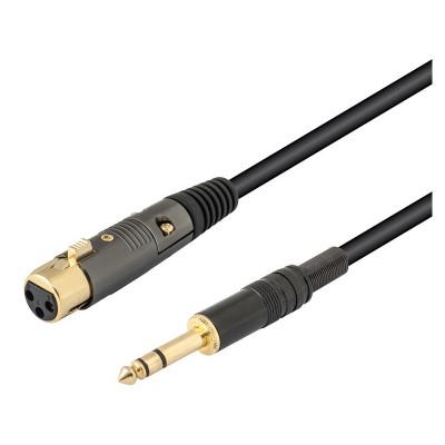 Conexión Profesional XLR-Canon hembra a Jack macho estéreo 6,3mm 5.00m - WIR393