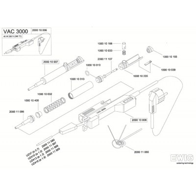 Desoldador Eléctrico Portátil de Ewig VAC3000  40W/230V - 200010006