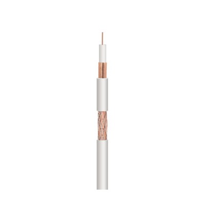 Rollo de cable coaxial de antena blanco 6,8mm 100m - WIR9057