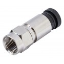 Conector F macho 6.8mm para Crimpado por compresión para RG6 (25 unidades) - CON126