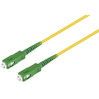 Cable para fibra óptica de datos SC/APC-SC/APC, Monomodo 9/125 Simplex, libre de halógenos 1 metro