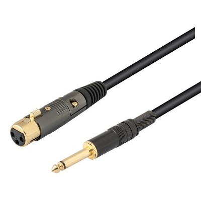 Conexión Profesional XLR-Canon hembra Jack macho mono 6,3mm 2,00m - WIR447