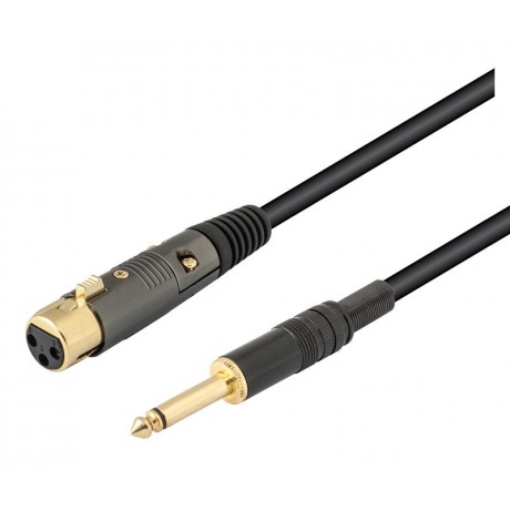 Conexión Profesional XLR-Canon hembra Jack macho mono 6,3mm 5,00m - WIR448
