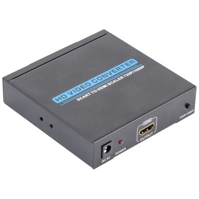 Adaptador / convertidor Scart - HDMI Negro 720P/1080P FullHD