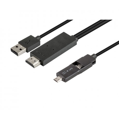Cable micro USB-HDMI para móviles con MHL, Samsung S2 a S4 - MHL KIT