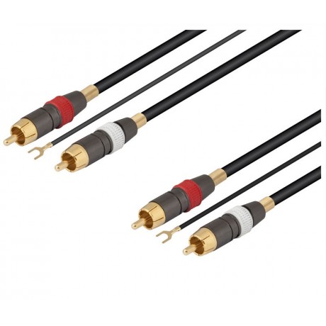 Conexión Profesional 2 RCA Macho a 2 RCA Macho + toma de control de Nimo - WIR370